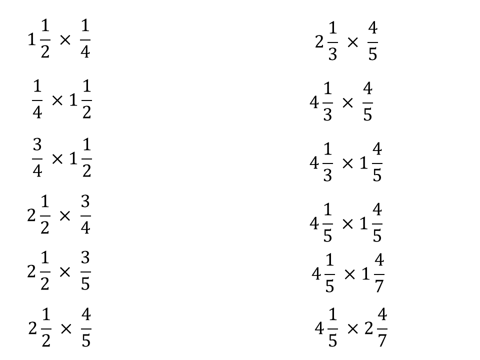 Multiplying With Mixed Number Fractions – Variation Theory